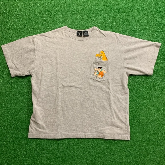 Vintage Other - Vintage The Flintstones Cartoon Pocket T Shirt Vintage Other - Vintage The Flintstones Cartoon Pocket T Shirt